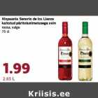 Allahindlus - Hispaania Senorio de los Llanos
kaitstud päritolunimetusega vein
roosa, valge
75 cl