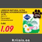 Allahindlus - LIBRESSE NATURAL ULTRA
NORMAL HÜGIEENISIDEMED
10 TK