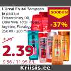 L’Oreal Elvital šampoon
ja palsam