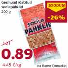 Allahindlus - Germund röstitud
soolapähklid
200 g