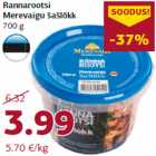 Allahindlus - Rannarootsi
Merevaigu šašlõkk
700 g