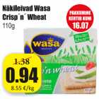 Allahindlus - Näkileivad Wasa Crisp´n´ Wheat 110 g