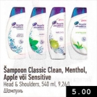 Šampoon Classic Clean, Menthol, Apple või Sensitive