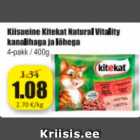 Kiisueine Kitekat Natural Vitality kanalihaga ja lõhega