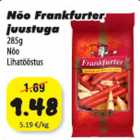 Allahindlus - Nõo Frankfurter juustuga 285 g