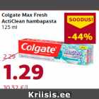 Allahindlus - Colgate Max Fresh
ActiClean hambapasta
125 ml