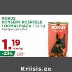 Allahindlus - ROKUS
KONSERV KOERTELE
LOOMALIHAGA 1,24 kg