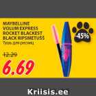 Allahindlus - MAYBELLINE
VOLUM EXPRESS
ROCKET BLACKEST
BLACK RIPSMETUŠŠ