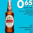 Õlu
A.Le Coq Premium,
4,7%, 50 cl