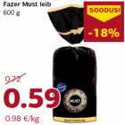 Allahindlus - Fazer Must leib
600 g