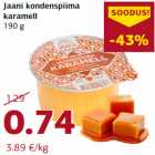 Allahindlus - Jaani kondenspiima
karamell
190 g