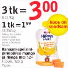 Banaani-apelsini-pirnipüree mango ja riisiga BIO 12+