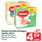 Allahindlus - Niisked salvrätikud Huggies,
4 pakki x 56 tk

