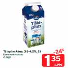 Täispiim Alma, 3,8-4,2%, 2 l
