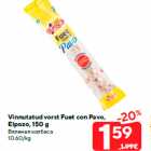 Vinnutatud vorst Fuet con Pavo,
Elpozo, 150 g
