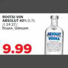 Allahindlus - ROOTSI VIIN ABSOLUT 40% 0,7L