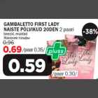 Allahindlus - GAMBALETTO FIRST LADY NAISTE PÕLVIKUD 20DEN 2 paari
beezid, mustad