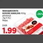 Allahindlus - MAKS&MOORITS KODUNE HAKKLIHA 450g jahutatud