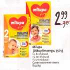 Allahindlus - Milupa jätkupiimasegu, 350 g .2,6+ elukuud .3,10+ elukuud .l, 12+ elukuud 