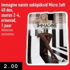 Allahindlus - Immagine naiste sukkpüksid Mikro Soft 40 den, 