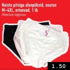 Allahindlus - Naiste pitsiga aluspüksid