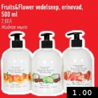 Allahindlus - Fruits&Flower vedelseep, erinevad, 500 ml