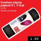 Allahindlus - Dreamhome sulguriga prügikotid 35 l, 15 tk/pk