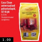 Allahindlus - Casa Clean universalsed puhastuslapid, 40 tk/pk