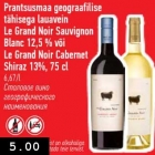 Allahindlus - Prantsusmaa geograafilise tähisega lauavein Le Grand Noir Sauvignon Blanc 12,5% või Le Grand Noir Cabernet Shiraz 13%, 75 cl