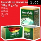 Allahindlus - Greenfield tee, erinevad maitsed, 100 g, 50 g,62 g