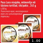 Allahindlus - Poco Loco nisujahu, mitmevilja või täistera tortillad, 4tk/pakis, 245 g