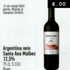 Allahindlus - Argentiina vein Santa Ana Malbec