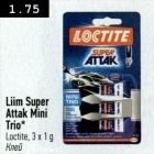 Liim Super Attak Mini Trio, Loctite