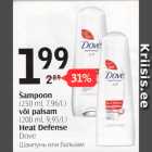 Šampoon 250 ml või palsam 200 ml Heat Defense