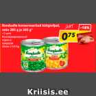 Allahindlus - Bonduelle konserveeritud köögiviljad,
neto 285 g ja 265 g*
