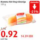 Allahindlus - Mamma Hot-Dog viineriga