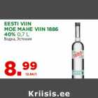 Allahindlus - EESTI VIIN
MOE MAHE VIIN 1886
40% 0,7 L