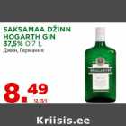 SAKSAMAA DŽINN
HOGARTH GIN
37,5% 0,7 L