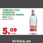 VENEMAA VIIN
JAMSKAJA
MJAGKAJA VODKA
40% 0,5 L