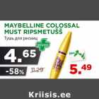 Allahindlus - MAYBELLINE COLOSSAL
MUST RIPSMETUŠŠ