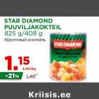 Allahindlus - STAR DIAMOND
PUUVILJAKOKTEIL
825 g/408 g