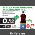 Allahindlus - RC COLA KARBONISEERITUD
KARASTUSJOOK 1,5 L