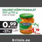 Allahindlus - SALVEST KÕRVITSASALAT
560 g/315 g