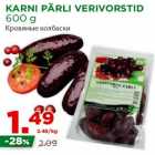 Allahindlus - KARNI PÄRLI VERIVORSTID
600 g