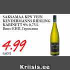 SAKSAMAA KPN VEIN
KENDERMANNS RIESLING
KABINETT