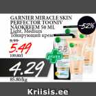 Allahindlus - GARNIER MIRACLE SKIN
PERFECTOR TOONIV
NÄOKREEM 50 ML