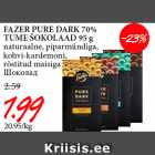 Allahindlus - FAZER PURE DARK 70%
TUME ŠOKOLAAD 95 g