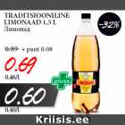 Allahindlus - TRADITSIOONILINE
LIMONAAD 1,5 L