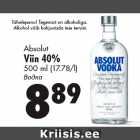 Allahindlus - Absolut
Viin 40%