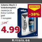 Allahindlus - Gillette Mach 3
kinkekomplekt